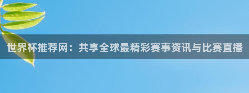 2026 世界杯：世界杯推荐网：共享全球最精彩赛事资讯与比赛直播